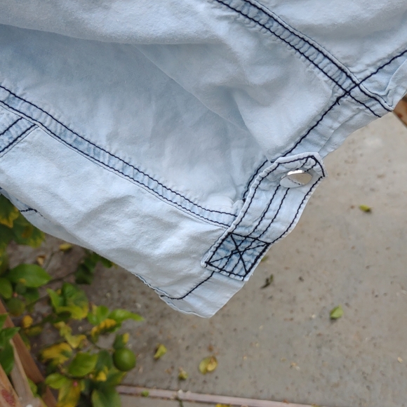 Ashley Lightweight Light Wash Denim Utility Jacket M - Picture 8 of 9